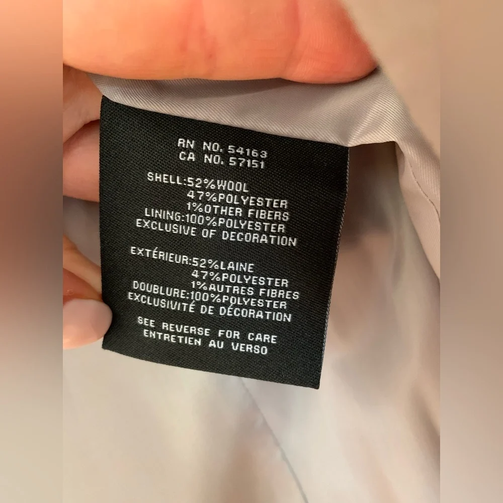 NEW! COLE HAAN WOOL BLEND LONG BELTED WRAP TRENCH COAT | SIZE 8 - Picture 8 of 12